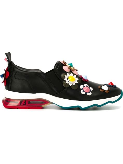 fendi flower applique sneakers|fendi flow ff jacquard shoes.